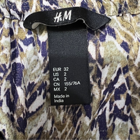 H&M Fit & Flare Spaghetti Strap Ruffle Dress Size 2 - Picture 4 of 7